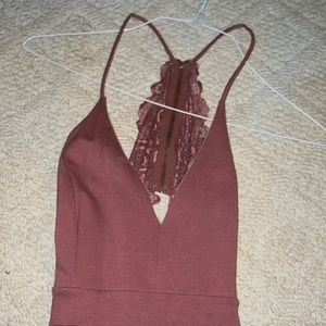 Ladies Windsor Lace Up Back Mauve Short Dress, Size M/L, Gently Used